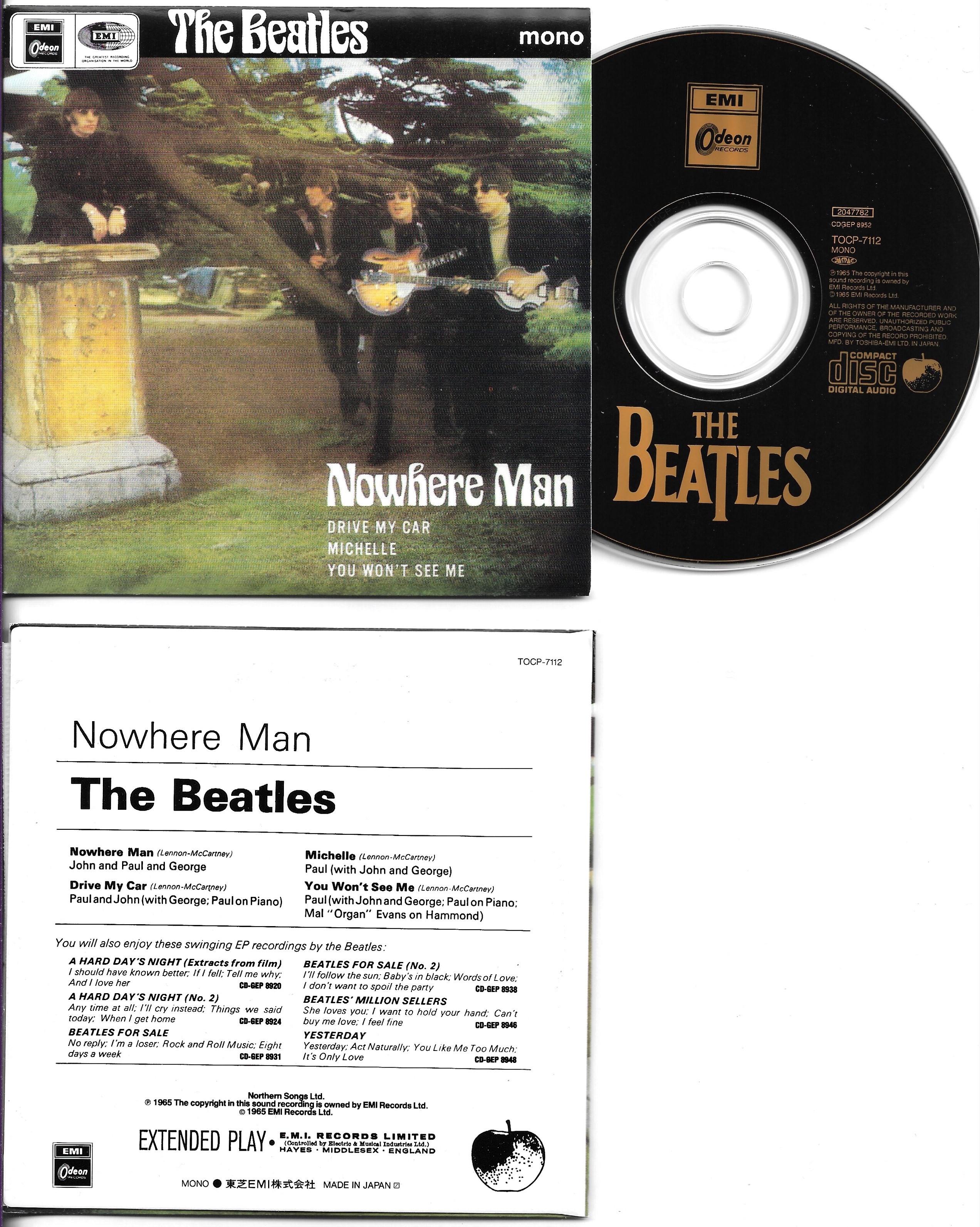 BEATLES - Nowhere Man Ep 4-track Card Sleeve