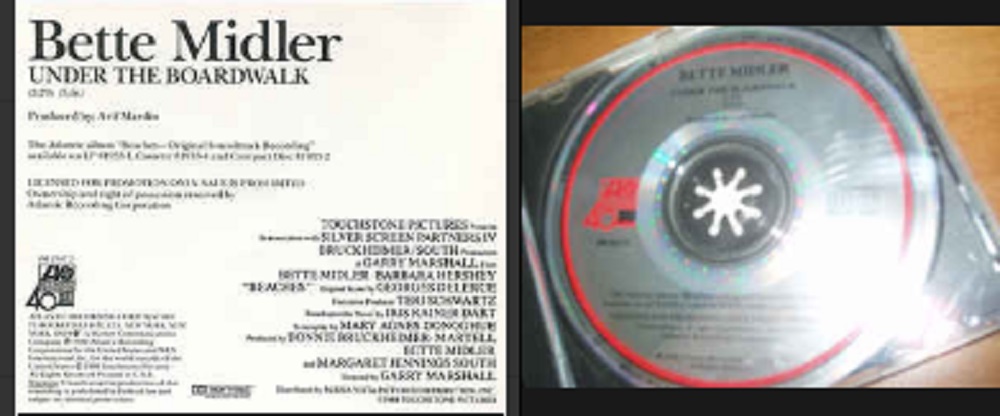 BETTE MIDLER - Under The Boardwalk Promo 1-track - CD single