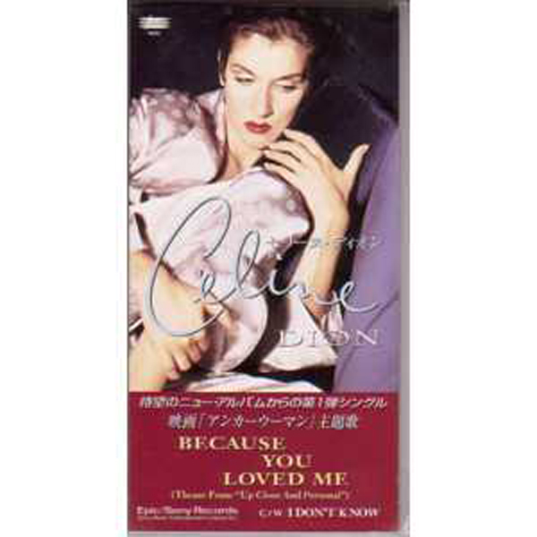 Celine DION - Because You Loved Me Press Japon Cd 3" Boitier Long 2-track