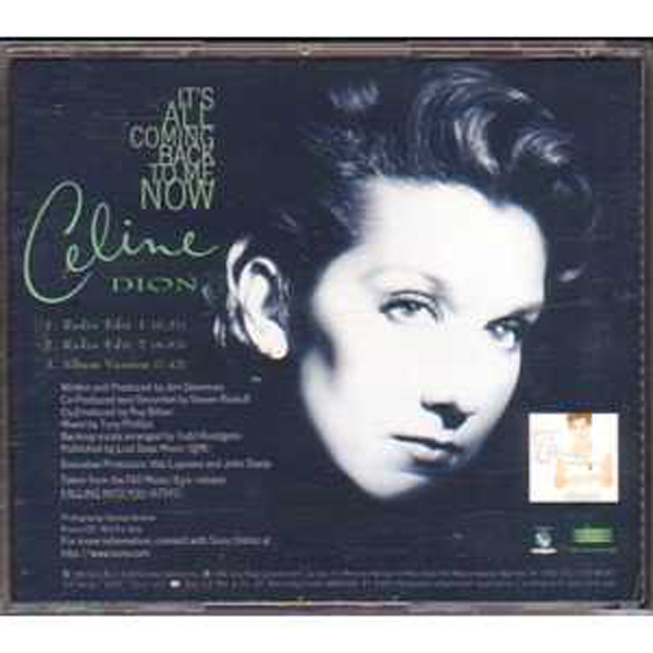 Celine DION - It's All Coming Back To Me Now Us Promo 3 Tracks