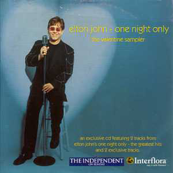 Elton JOHN - One Night Only - The Valentine Sampler Uk Promo Card Sleeve 4-track