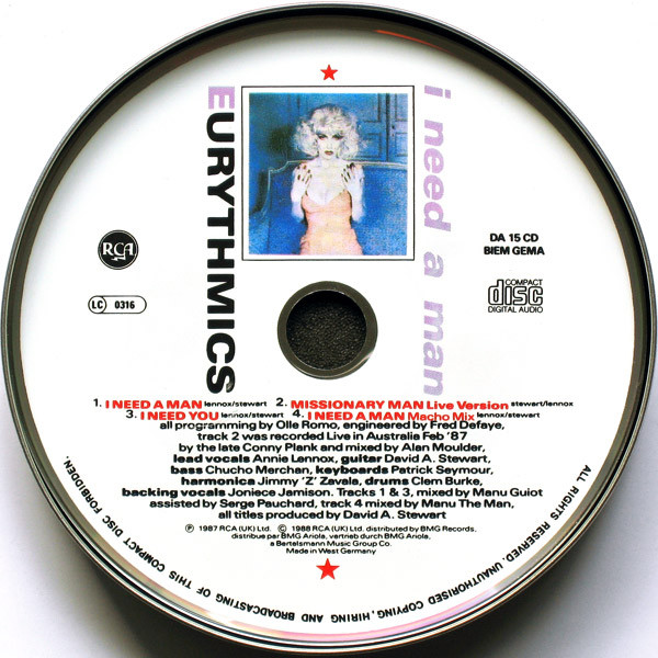 EURYTHMICS - I Need A Man Tin Box / Boite Metal 4-track