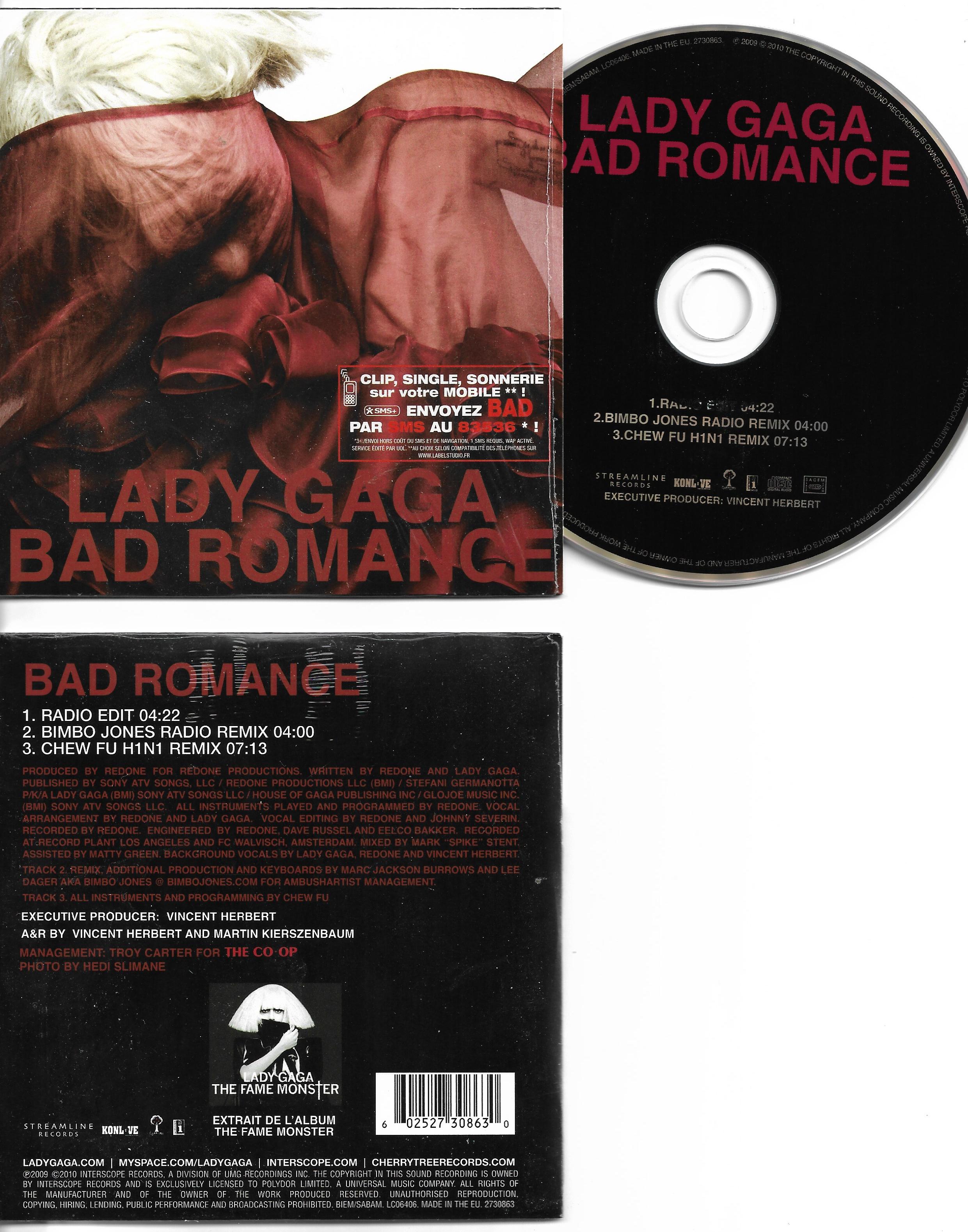 Lady GAGA - Bad Romance Card Sleeve 3-track