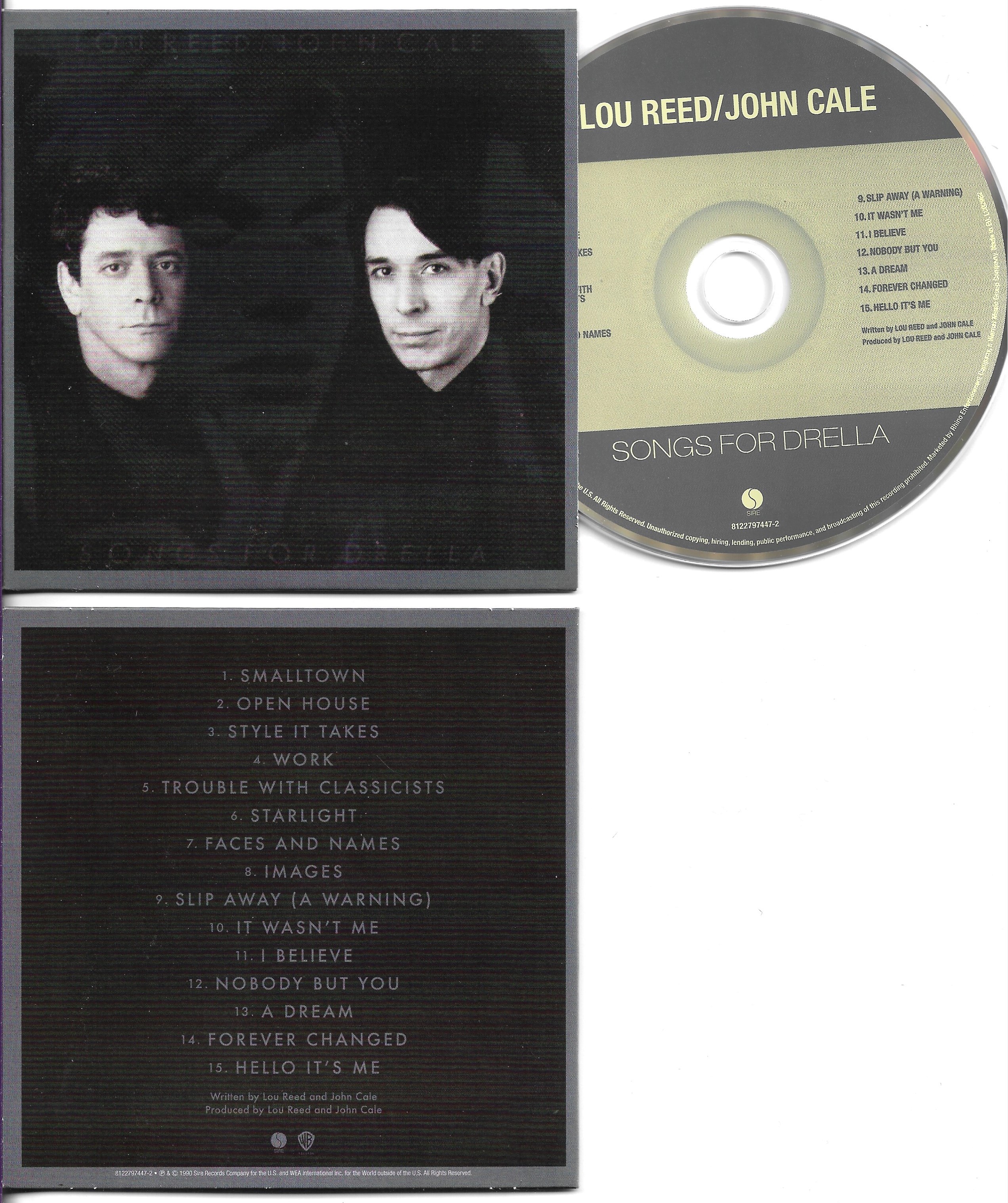 Lou REED & John CALE - Songs For Drella - Mini Lp Replica -