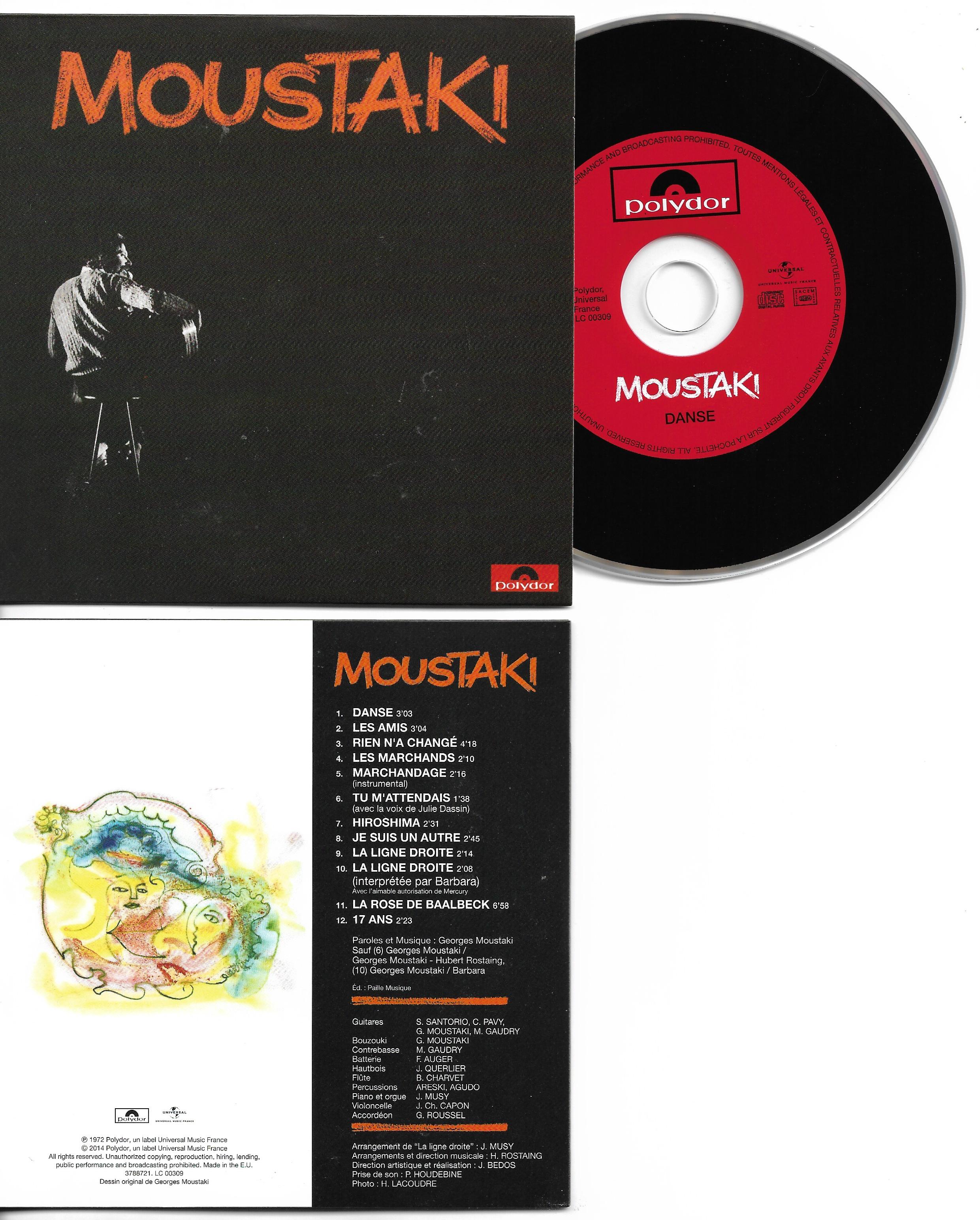 Georges MOUSTAKI - BARBARA - Danse - Mini Lp Card Sleeve - Pochette Cartonnée - 12-track