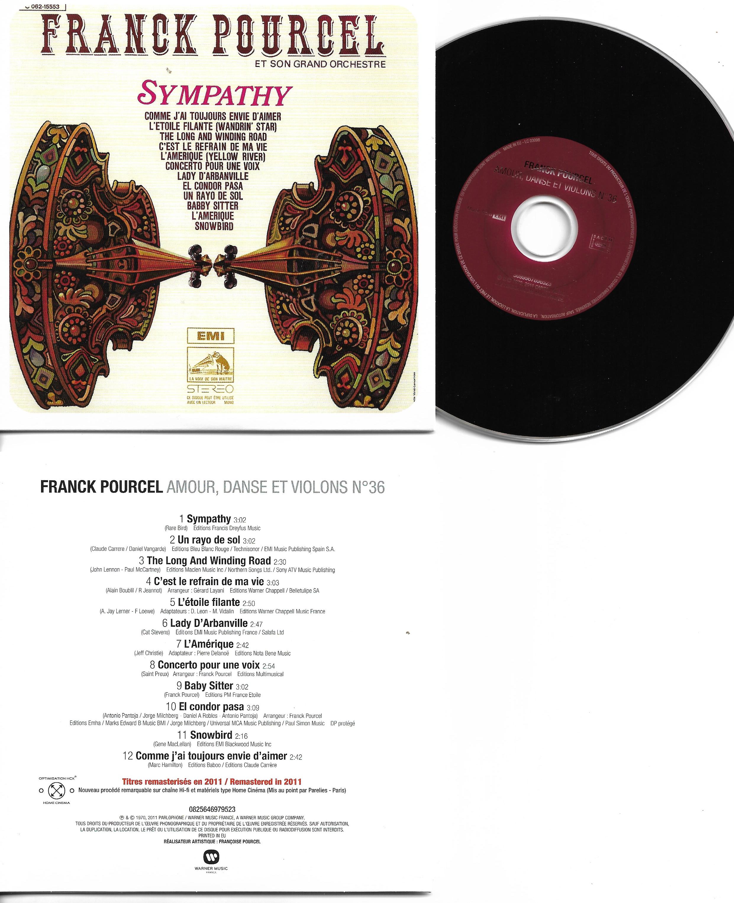 Franck POURCEL - Amour Danse Et Violons N°36 (1970 - Mini Lp Replica - 12-track Card Sleeve)