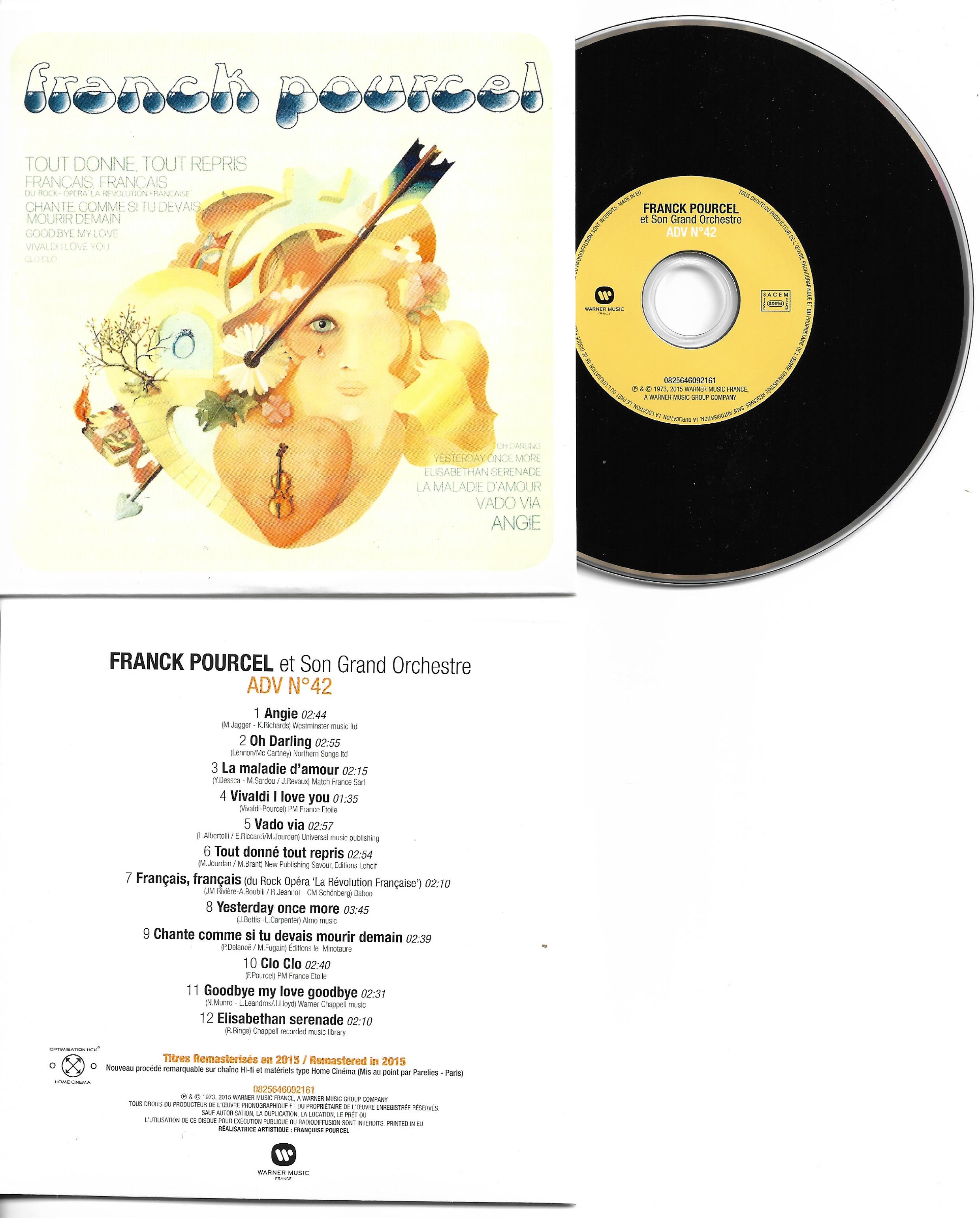 Franck POURCEL - Amour Danse Et Violons N°42 (1973 - Mini Lp Replica - 12-track Card Sleeve)