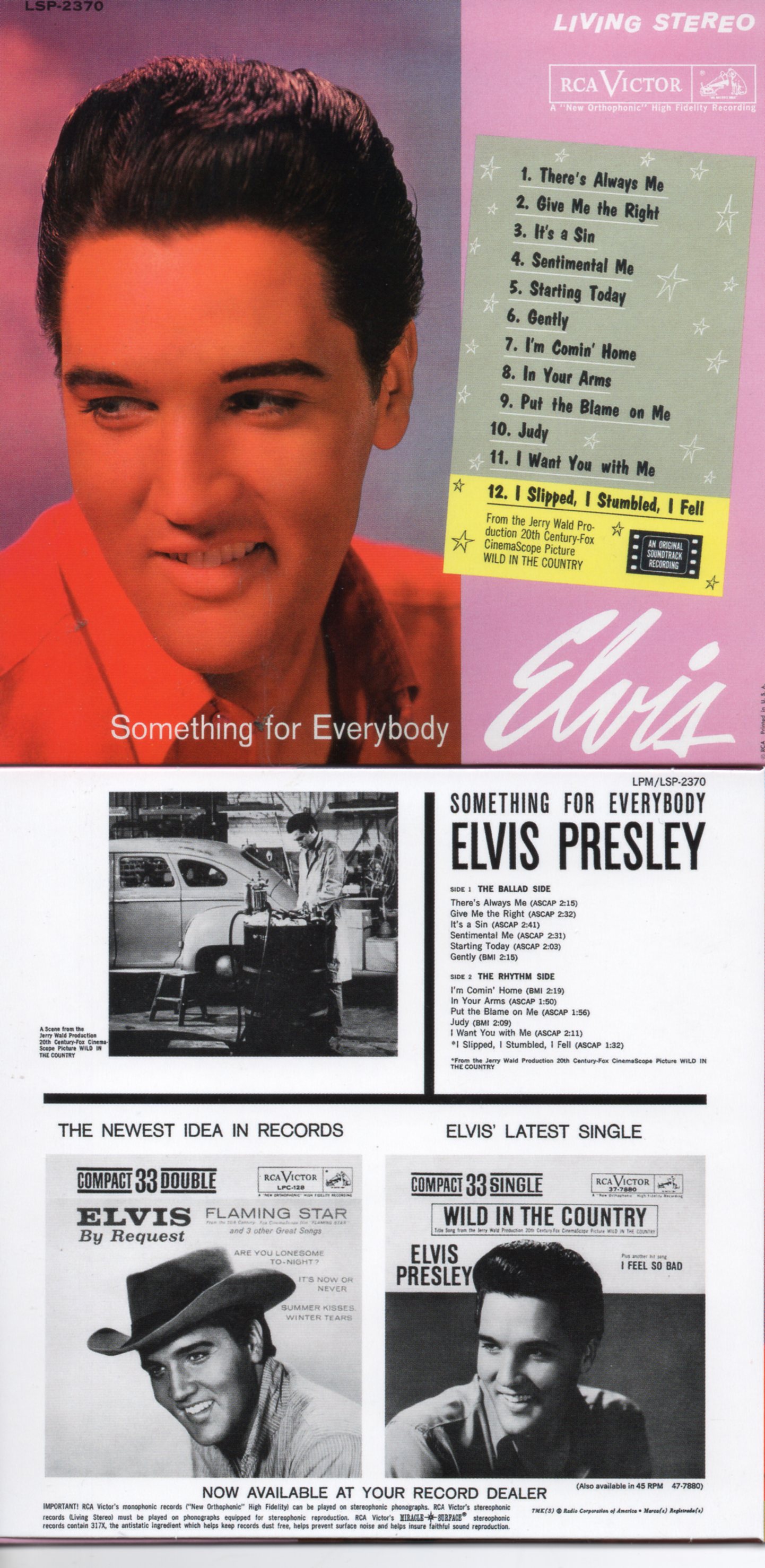 Elvis PRESLEY - Something For Everybody (1961 - Mini Lp Replica - 12-track Card Sleeve)