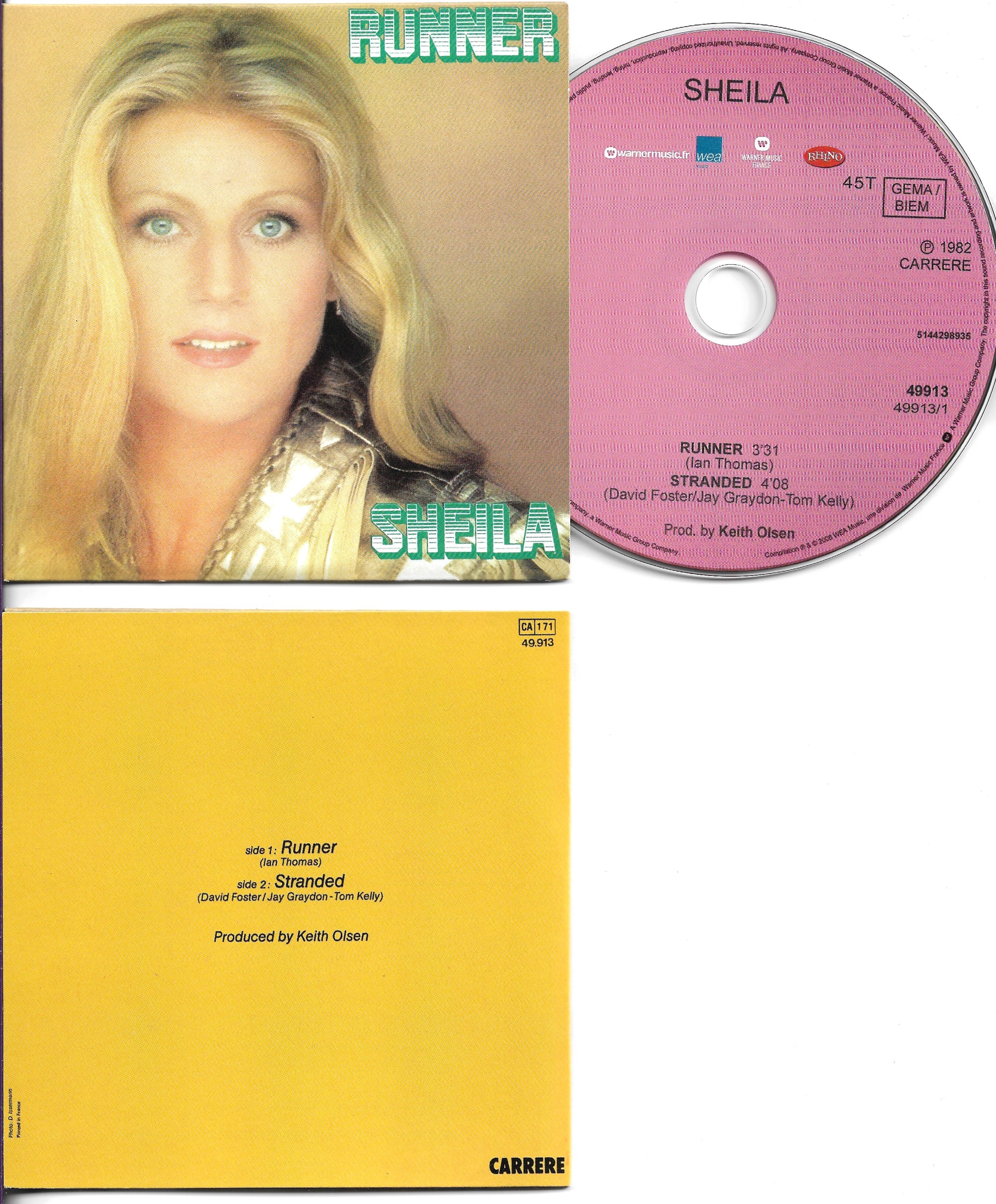 SHEILA - KEITH OLSEN - Runner 2-track Card Sleeve