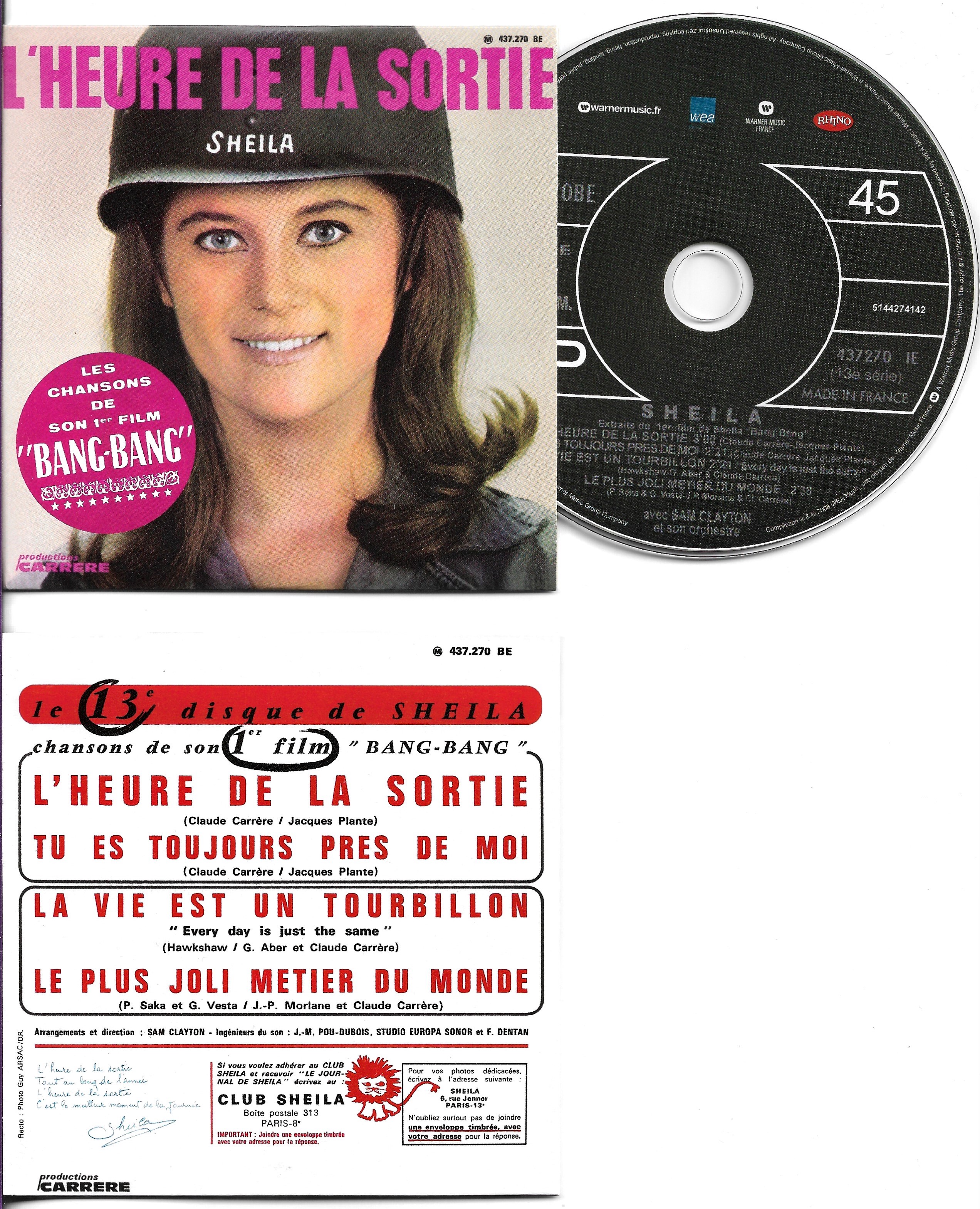 SHEILA - L'heure De La Sortie - Ep 4-track Card Sleeve