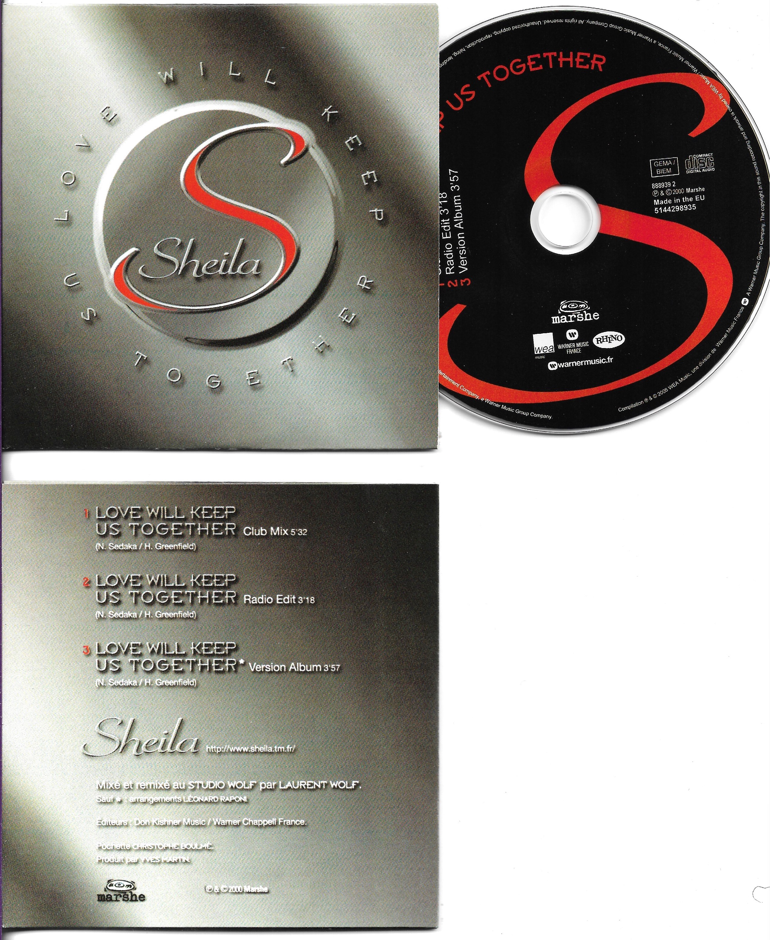 SHEILA - Love Will Keep Us Together 3-track Card Sleeve
