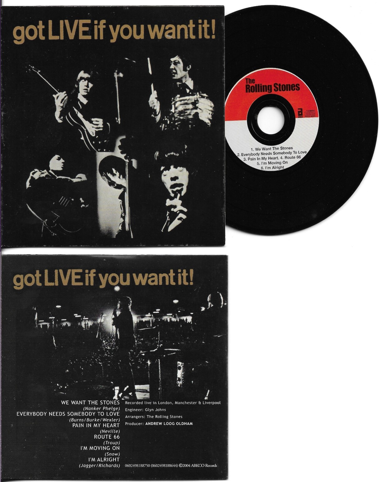 ROLLING STONES - Got Live If You Want It 6-track Card Sleeve