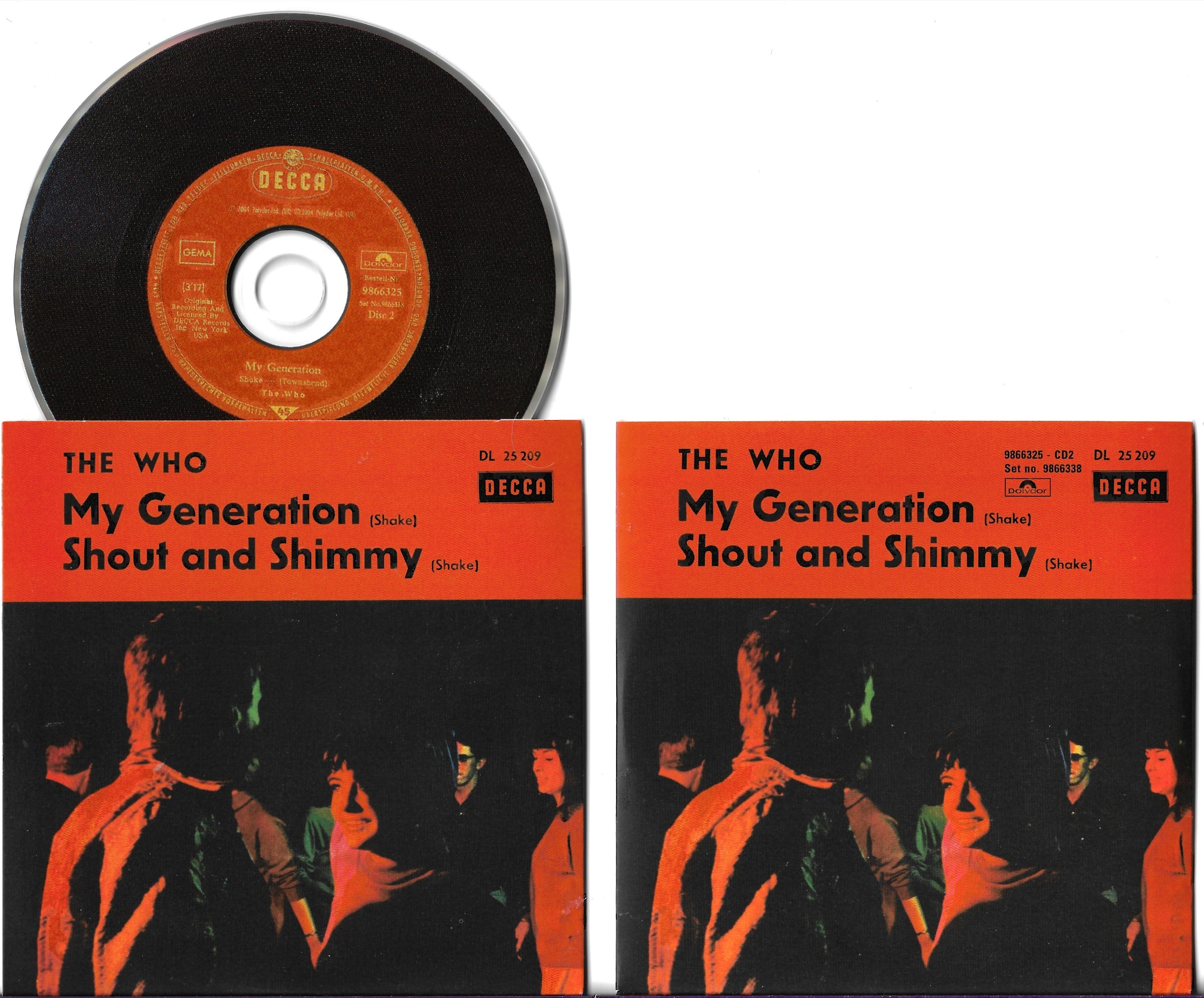 WHO - My Generation - Shout And Shimmy 2-track Card Sleeve